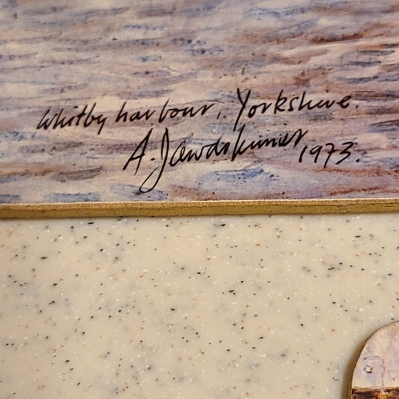 Scenic Harbor Design Dinning Place Setting With Matching Coaster S - Picture 4 of 10